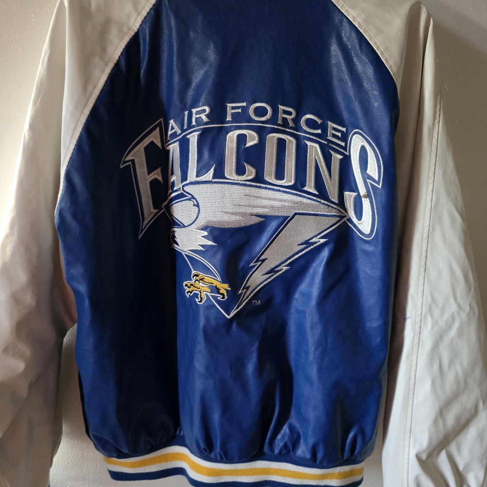 Vintage Air Force Falcons Varsity Jacket – Steve & Barry’s – Blue/White – Size M